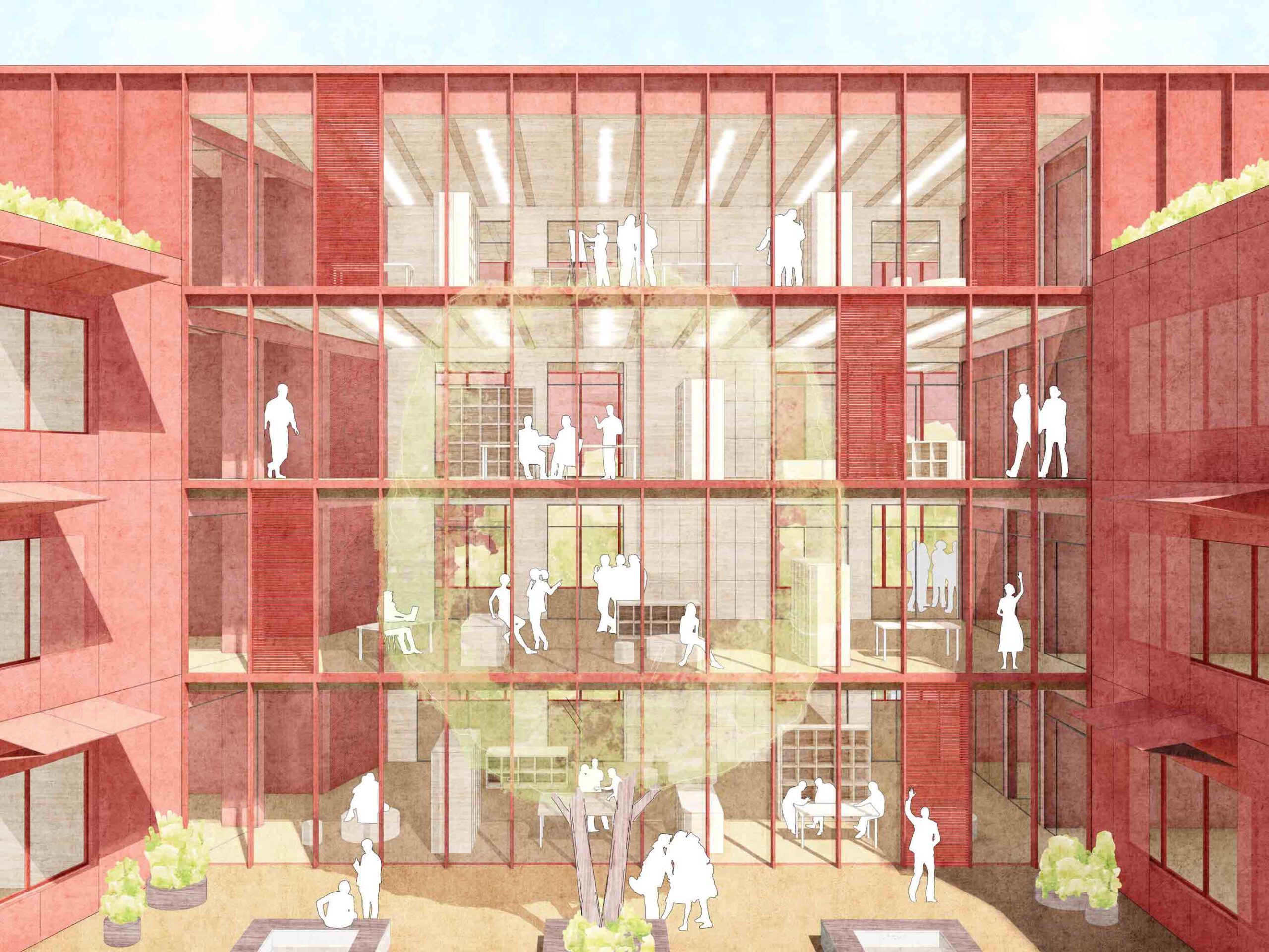 STUDIOKUBIK-architektur-architecture-berlin-berufsschule-Kerschensteiner-Schule-delmenhorst-perspektive-hof